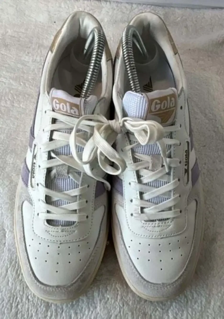 Gola‎ Hawk CLB336 Sneakers in White/Lavender/Gold